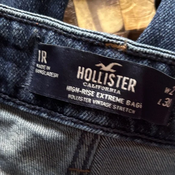 Hollister Dark Blue Men's Straight Jeans - Picture 4 of 4